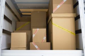 Boxes Properly Stacked in a Storage Unit 