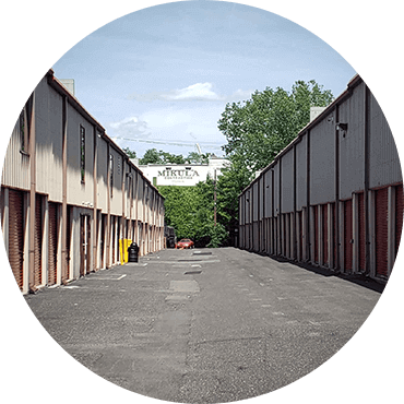 Row of storage lockers